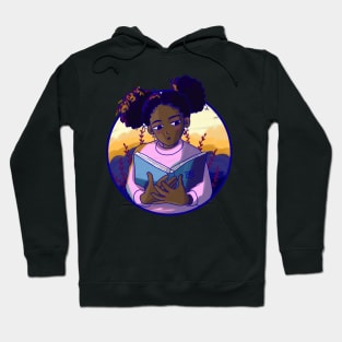 Cute black girl reading Hoodie